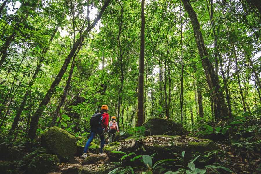 Trekkers in Nam Kat Yorla Pa, Laos